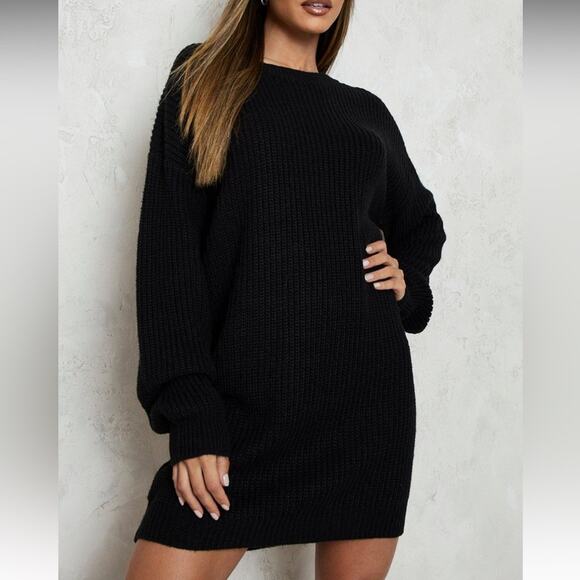 NEW nasty gal recycled crew neck jumper dress size 10 - Picture 2 of 9